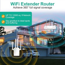 2025 WiFi Extender Signal Booster Home Outdoor - dual band 13,500sq ft coverage