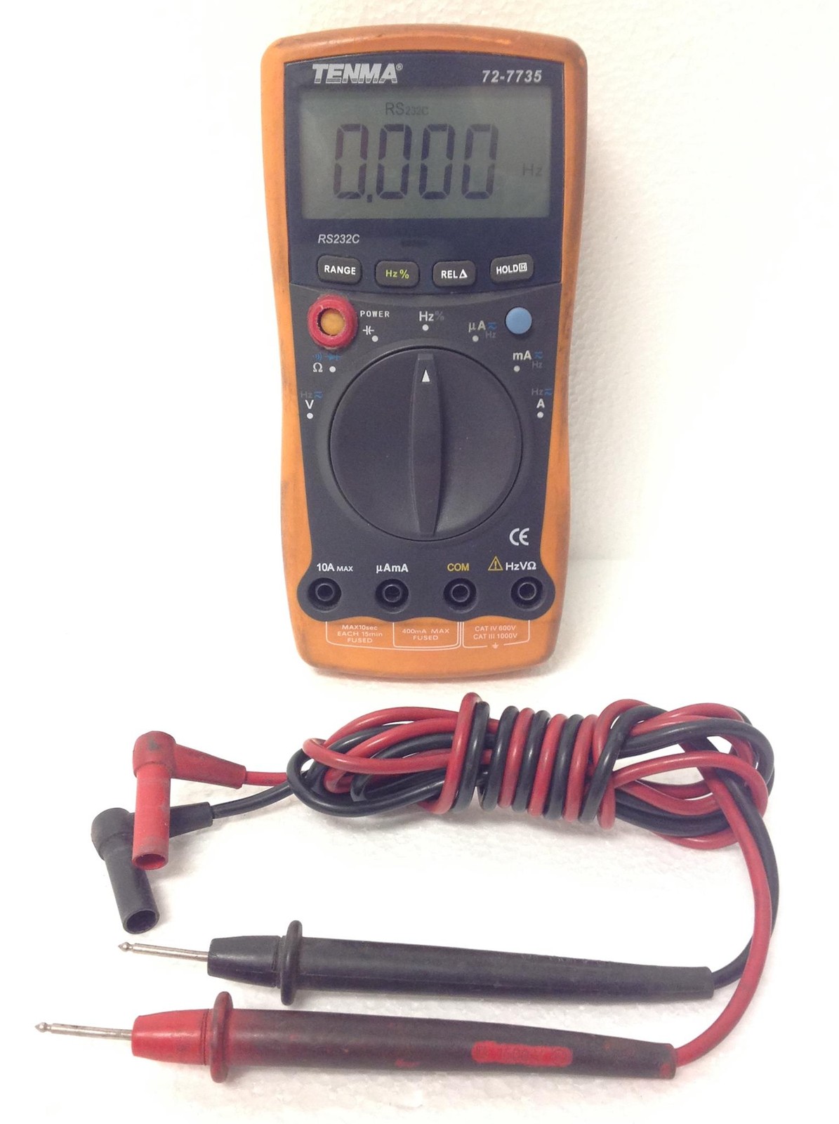 Tenma 72-7735 Intelligent Digital Multimeter w/ Test Lead & Battery, WORKING