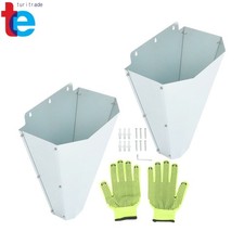 2  Large Chicken Cone Fits Chickens up to 18 lbs For Farm or Backyard Use Silver