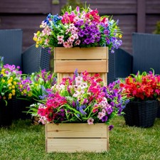 31Pcs Artificial Flowers Fake Plastic Plant Outdoor For Home Garden Spring Decor