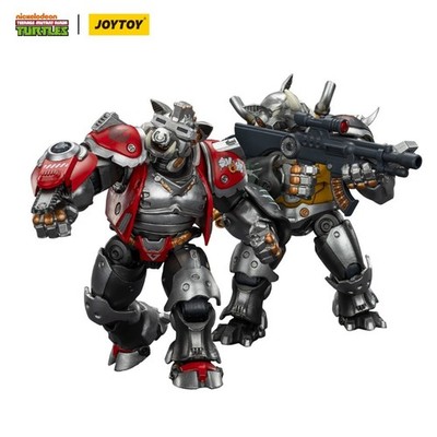 1:18 JOYTOY Ninja Turtles Bebop Rock Steady Action Figure Collectible