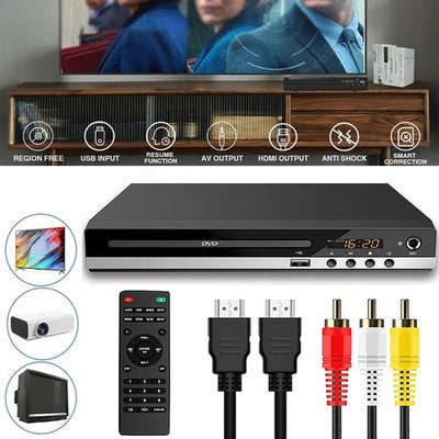 DVD Player All Region Free CD Recorded Disc HDMI AV HD AV Output Remote USB Home