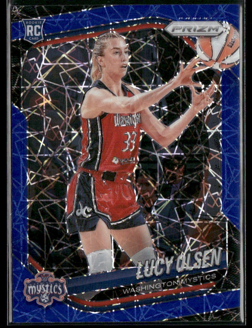 2025 Panini Prizm WNBA #104 Lucy Olsen Blue Velocity Prizms