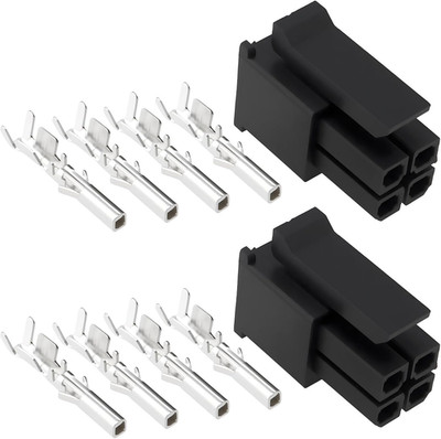 2Pcs 4Pin Buchse Stecker mit Terminal Kompatibel mit Molex Micro Fit Für die Mei