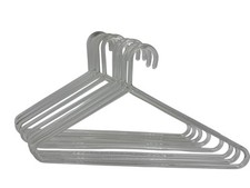 8 Clear Acrylic Lucite Clothes Hangers MCM 1972 Marc Barnett Design Works NYC