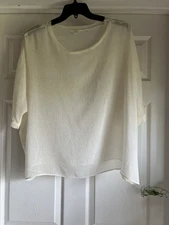 Grade & Gather Sheer Patterned Oversized Boxy Blouse S/M