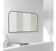 Round Edge Wall Mirror 40x100cm Rectangular Metal Frame Habitat - Frame Lose