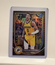 Topps Tyrese Haliburton 2025-26 Bowman Chrome Univ #BCV-77 Reptilian Pacers