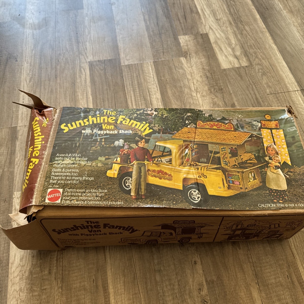 1980/90s ビンテージ ムームー Sun Babies Vintage 1974 Mattel The Sunshine Family Van w/ Piggyback Shack w