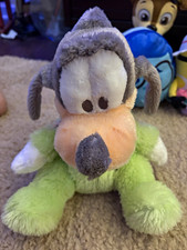Disney Goofy Plush Stuffed Animal Gray Green Dog in Green Outfit