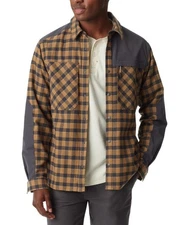 Bass Outdoor Men's Utility Brushed Twill Shacket - Ermine Small Buffalo- Large