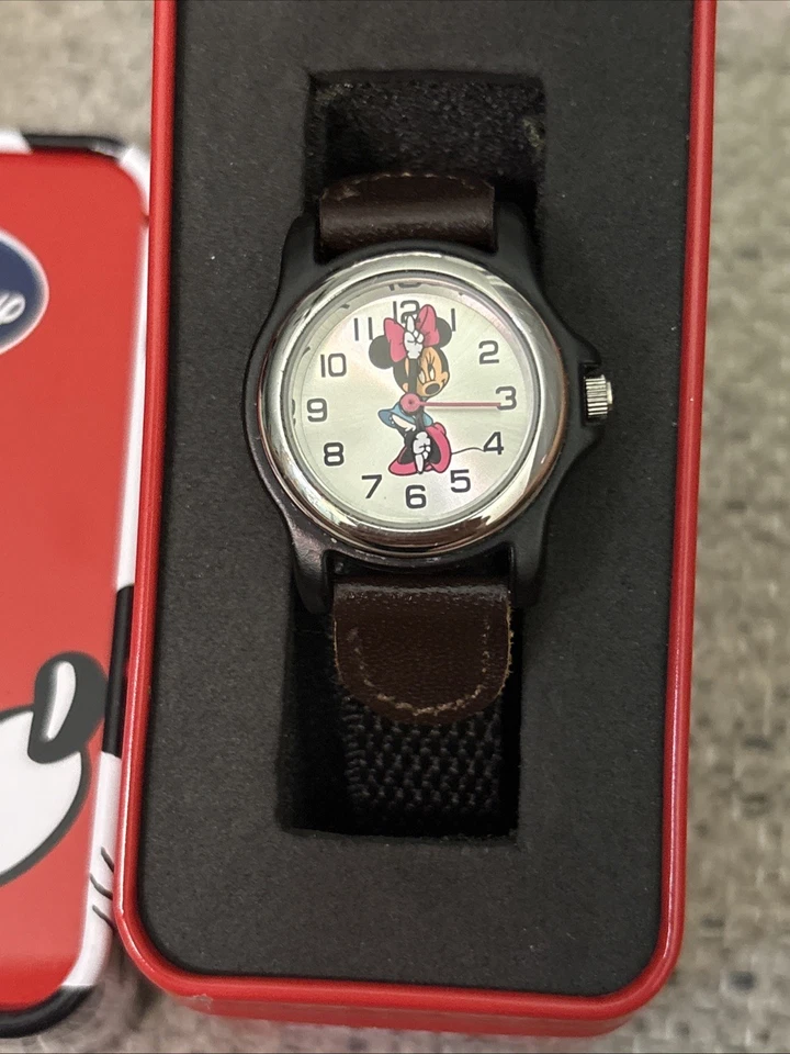 Reloj Disney Minnie Mouse MZ Berger con caja de hojalata Foto 2 de 4