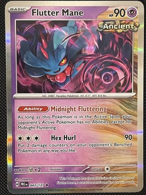 Pokémon - Flutter Mane - PRE 043/131 - Rare Holo - English - Near Mint