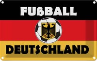 Blechschild 12X18 Cm FußBall Deutschland Sport Hobby Deko Geschenk Metall Schild