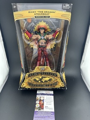 WWE Ricky The Dragon Steamboat Signed Action Figure Boxed Wrestling JSA COA