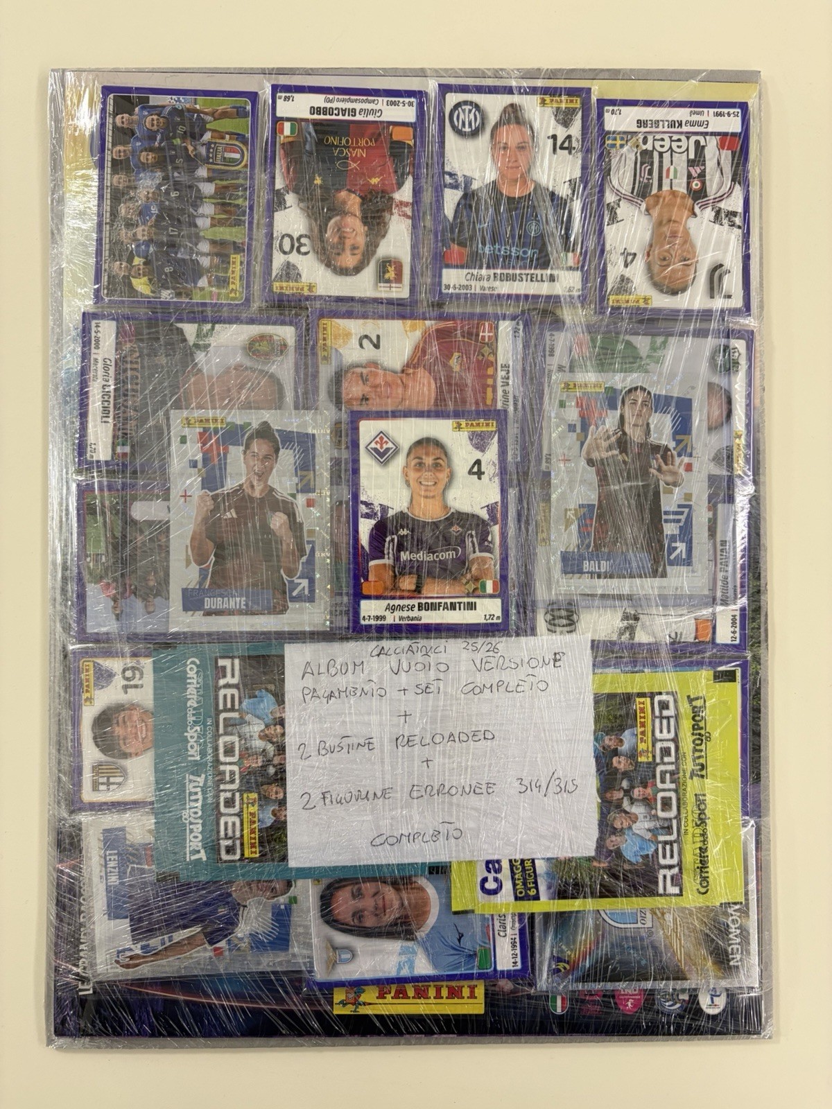 Panini Calciatrici 25/26 Album vuoto + Set completo + 2 bustine Reloaded