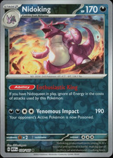 Pokemon Card Nidoking Pokemon 151 Scarlet & Violet Reverse Holo 034/165 NM