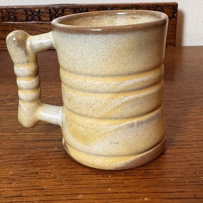 Frankoma Plainsman Desert Gold Mug 4  Tall 3  Wide Vintage Pottery USA