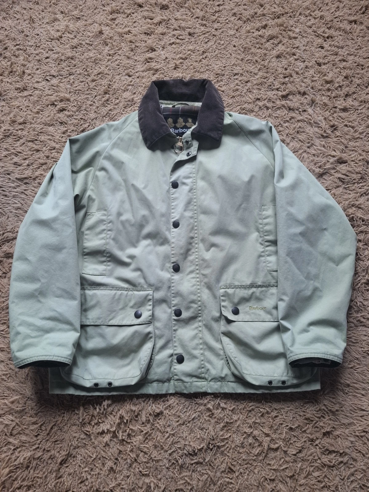 BARBOUR Lightweight Bedale Jacket Medium M Green Chore Utility Coat
Opens in a new window or tab