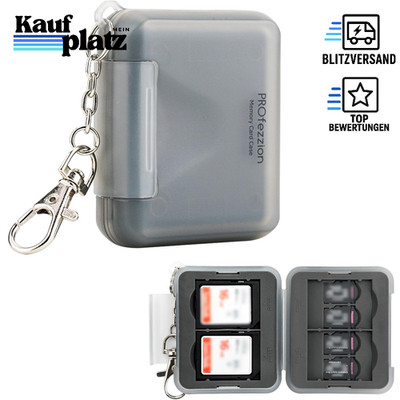 Aufbewahrung Schutzhüllen Wasserfest für 4 SD und 8 Micro SD Karten mit