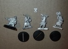 GW Lord Of The Rings Game Dwarf Khazad Guard x 4 METAL OOP lot 2