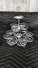 Wilton White Metal Spiral Cupcake Dessert Stand Holds 13 Cupcakes 3 Tier