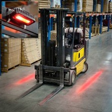 Industrial LED Forklift ""Red Zone"" Side-Mount Pedestrian Safety Warning Light