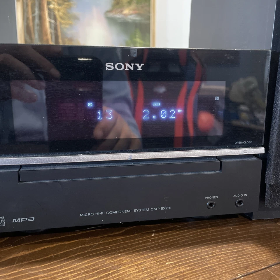 Sony CMT-BX20i Micro Hi-Fi Shelf System CD Radio iPod Dock W 2 Speakers Tested - Image 3 of 4