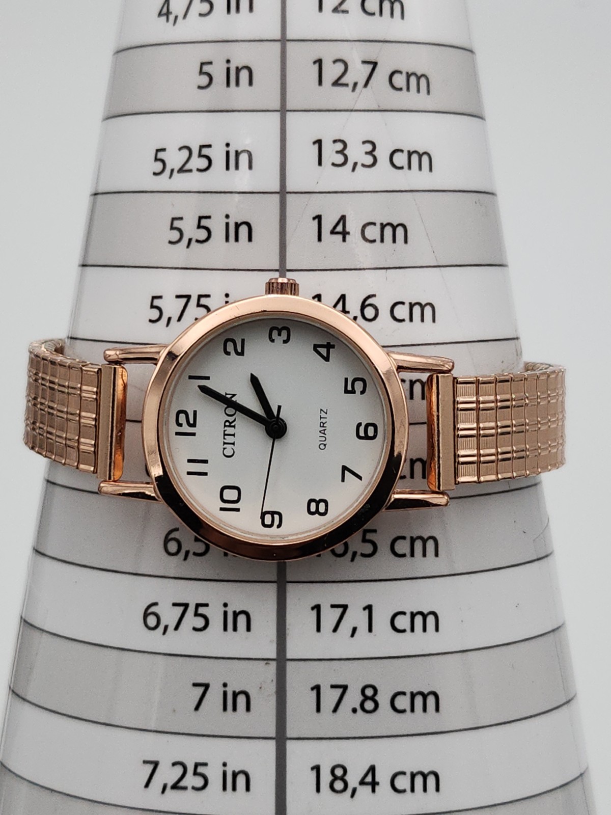 CITRON Quartz White Dial Arabic Numerals Rose Gold Steel Bracelet Watch image 6