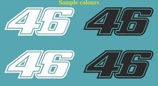 2 x ROSSI 46 decal graphic sticker bike Valentino 140mm x 57mm logo 