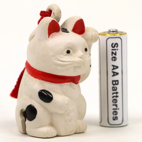 Maneki Neko winkende Katze Glocke Keramik Glück Glück H66 mm 191207 Japan - Bild 2 von 12