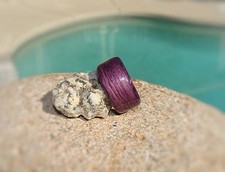Purple Dyed Birch Wood Ring Bentwood Ring Handmade to Order Unisex