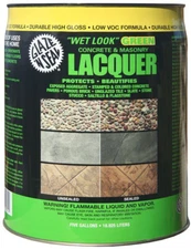 5 gal. Clear Wet Look Green Concrete and Masonry Lacquer Sealer Porous Stone NEW