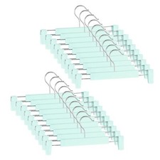 20 Pack Pants Hangers with Adjustable Non-Slip Clips Anti-Rust Hanging Hook f...