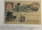 SWITZERLAND 1893 PS CARD 5 Rp.+STAMPS 5 Rp.-FDC ! --TO HOLLAND --VF