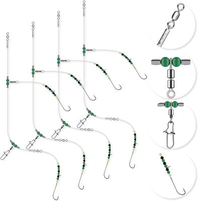 Rodeel PCS Sea Fishing Rigs Flapper Rig Double Hook Clipped
