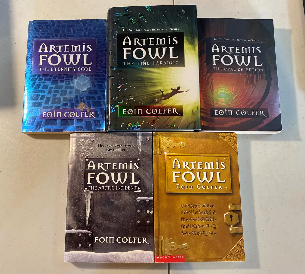 Lot Of 5 Artemis Fowl Books, HC/PB , By Eoin Colfer