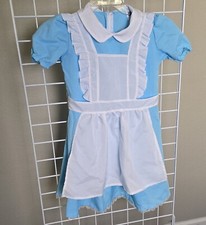 Alice In Wonderland Costume Blue Dress White Apron Girls Size L New Without Tags