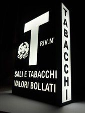 Lampada Insegna Luminosa Tabella Smaltata Sali E Tabacchi Anni 50 60 No Vintage