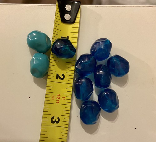 Perline sfuse in vetro o plastica - 64 pezzi - da 1/4" a 1" - Bellissima varietà! - Foto 5 di 7