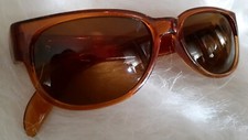 Vintage Ladies Sunglasses Visual Scene 99ND319 6002ND Brown Yellow Oval RARE