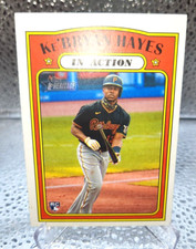 2021 Topps Heritage KEBRYAN HAYES Rookie Card RC In Action #98 Pirates