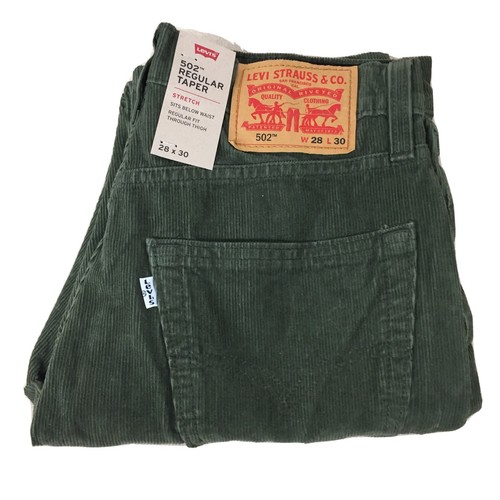 Levis 502 Regular Taper Corduroy Green 