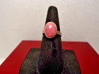Vintage Running Bear Rhodochrosite Sterling Silver Ring # S 2248