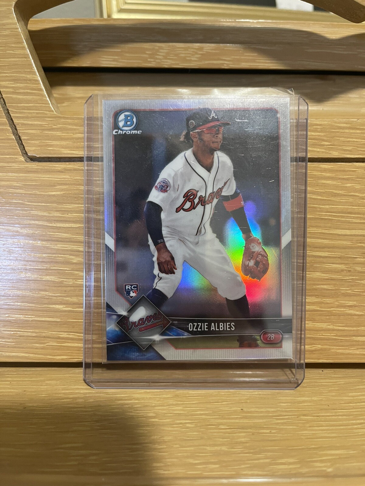 2018 Bowman Chrome Refractor 21/499 Ozzie Albies #92 Rookie Braves