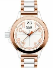 ESQ Movado Women's Fusion Rose-Ion Plated Interchangeable Strap Watch