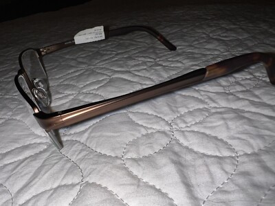 NWT MICHAEL ADAMS matte brown MA-627T 57-17-145 TITANIUM glasses frames ~ $139