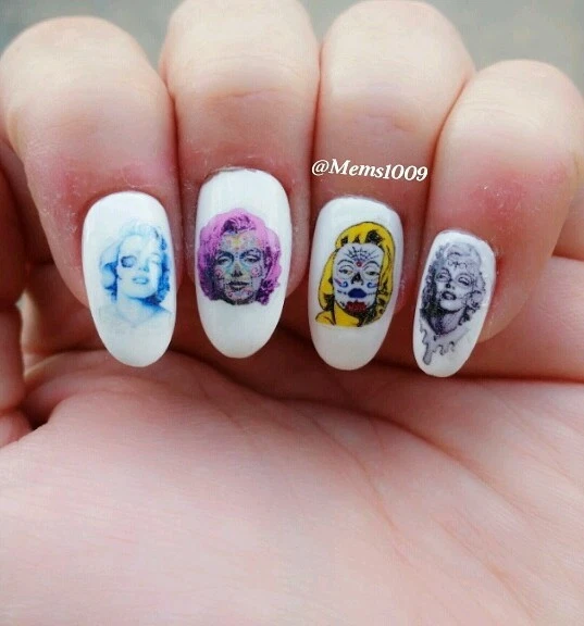 Marilyn Monroe Acrylic Nails