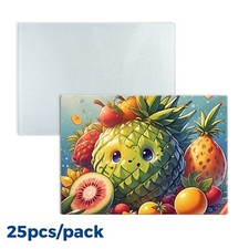 11" x 7.9" 25pcs Rough Coating Sublimation Blank Tempered Glass Cutting Board