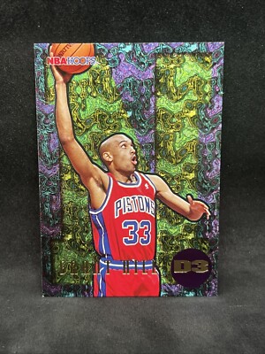 n*3様 Grant Hill Panini Donruss Auto　グラント 1995-96 NBA Hoops Grant Hill Dunk Card #D3 Detroit Pistons